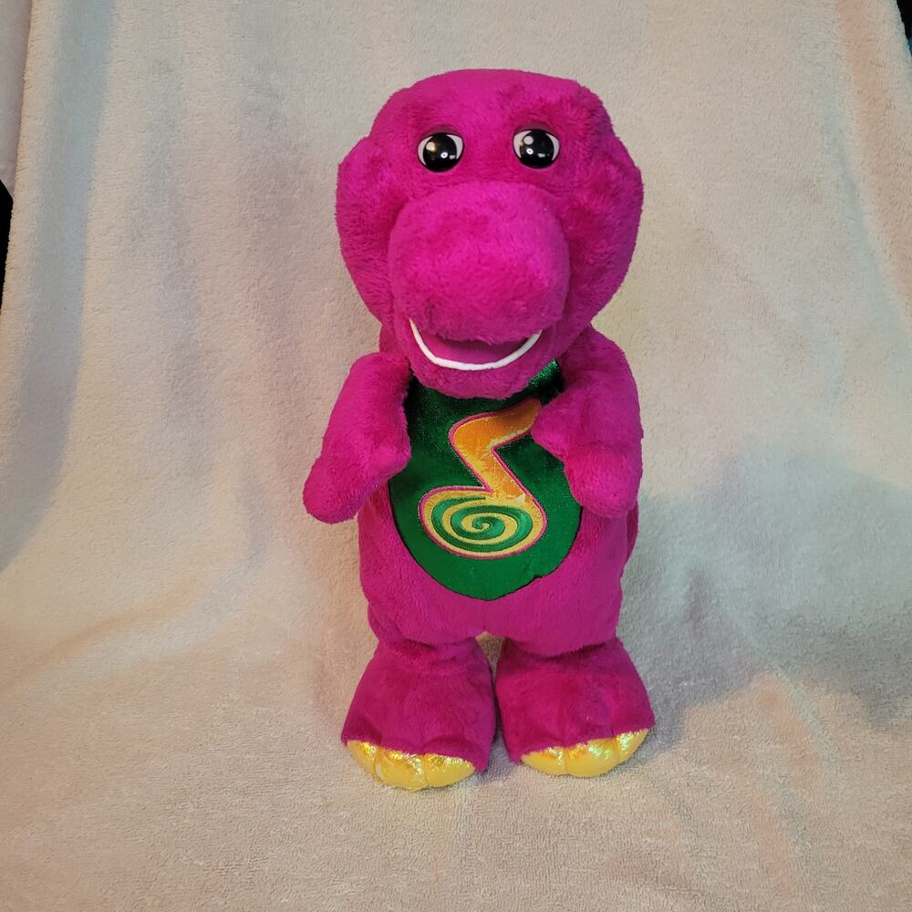 Barney Dinosaur Dino Dance 13" Fisher Price Stuffed Toy 2002 *non working*